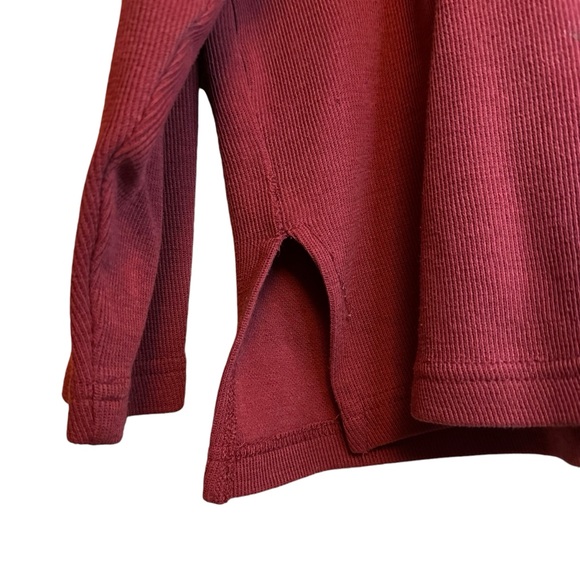 Emily Rose Sweatshirt Womens Large Maroon Sweatshirt Collared Layered - Picture 3 of 8